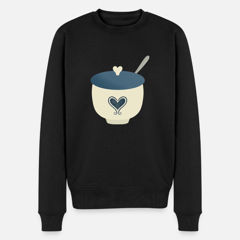 Zuckerdose - Männer Premium Bio Pullover - Schwarz