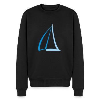 Segel Zweifarbig - Männer Premium Bio Pullover - Schwarz - Vorne - Nico (187cm)