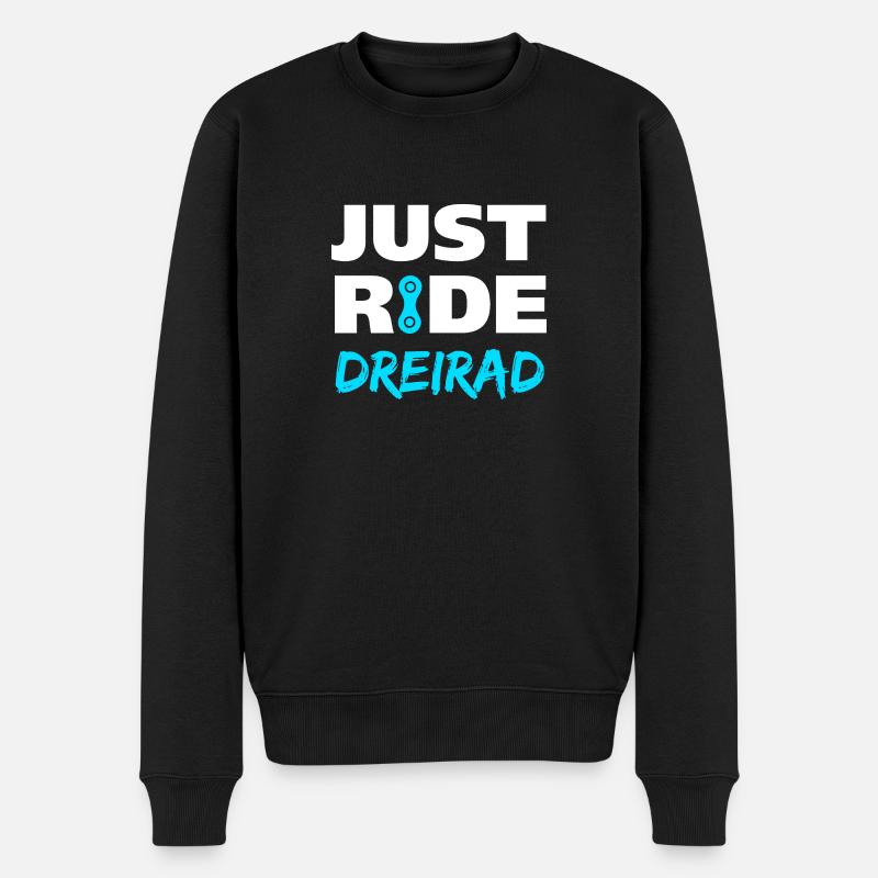 Just ride Dreirad Geschenk - Männer Premium Bio Pullover - Schwarz