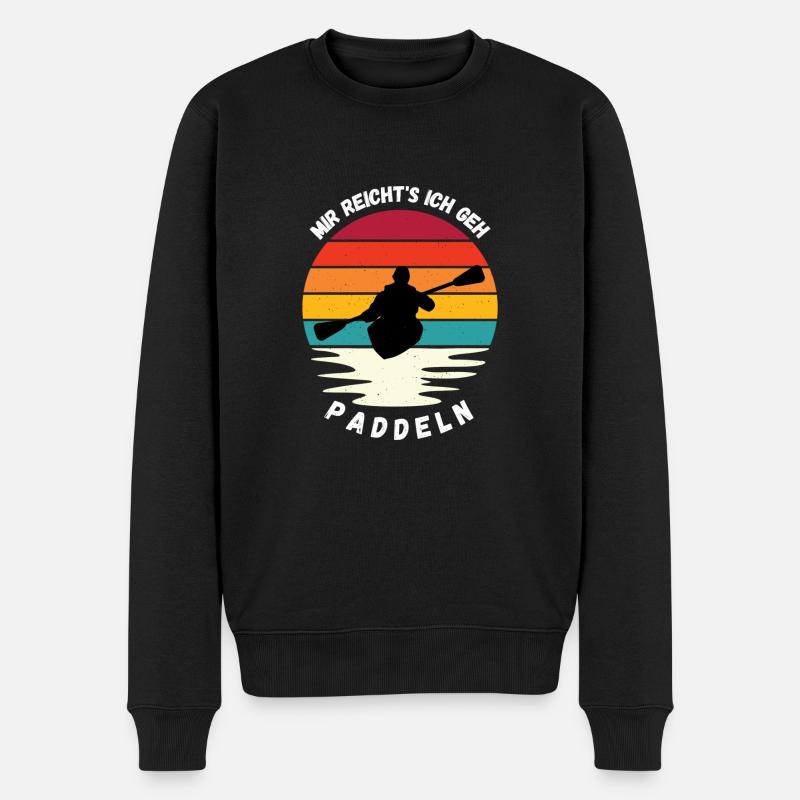 Mir reicht s ich geh paddeln Kajak Design - Männer Premium Bio Pullover - Schwarz
