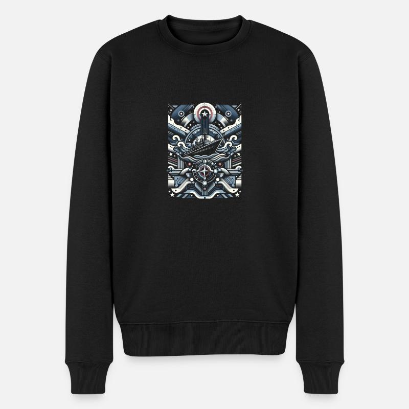 Reise der Tapferkeit - Männer Premium Bio Pullover - Schwarz