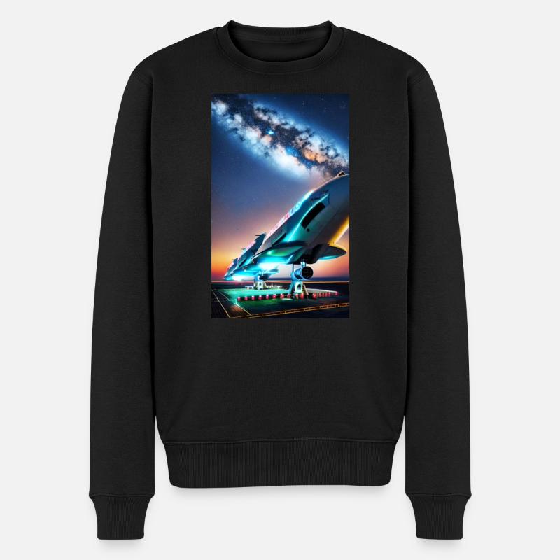 Vaisseau spatial | OVNI | PAU | Voyages dans l’espace - Pull Premium bio Homme - noir