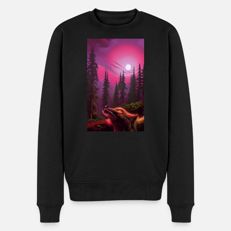 Werwolf | Wolf | Fabelwesen | Monster | Mystisch - Männer Premium Bio Pullover - Schwarz