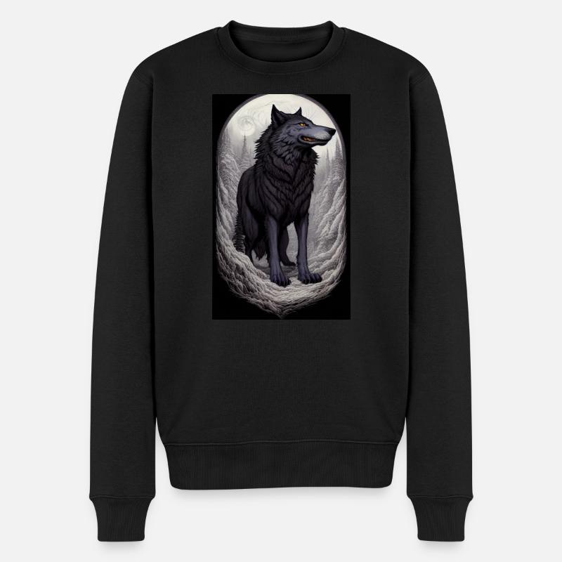 Werwolf | Wolf | Fabelwesen | Monster | Mystisch - Männer Premium Bio Pullover - Schwarz
