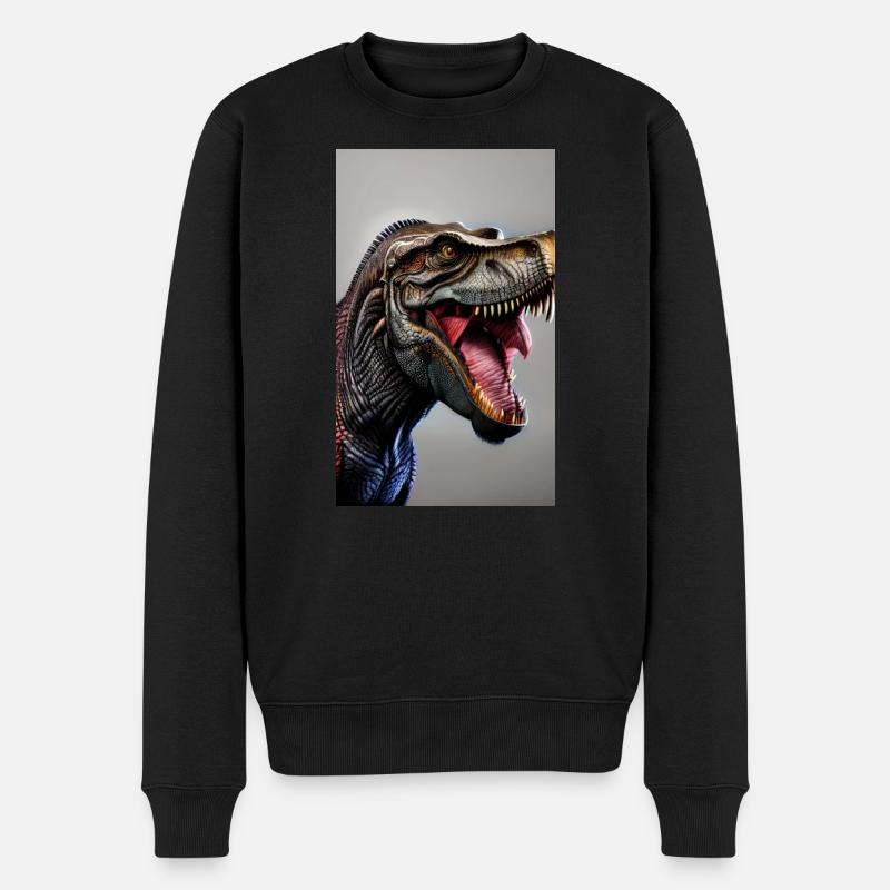 Dinosaurier | T-Rex | Tyrannosaurus - Männer Premium Bio Pullover - Schwarz