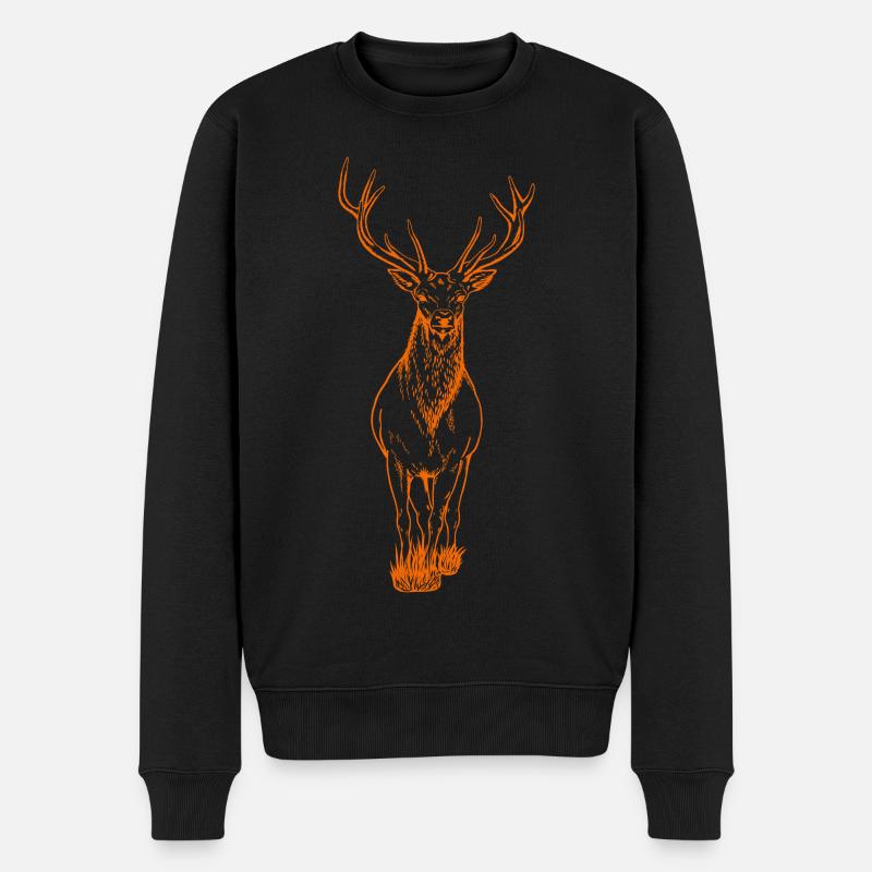 Orange cerf - Pull Premium bio Homme - noir