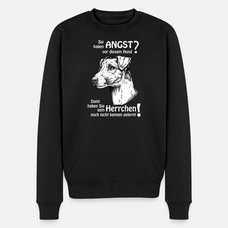 Angst vor Foxterrier? Herrchen - Männer Premium Bio Pullover - Schwarz
