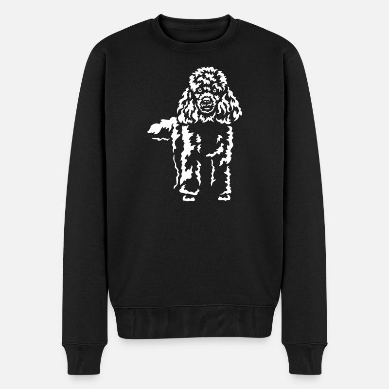 Pudel "Black Edition" - Männer Premium Bio Pullover - Schwarz