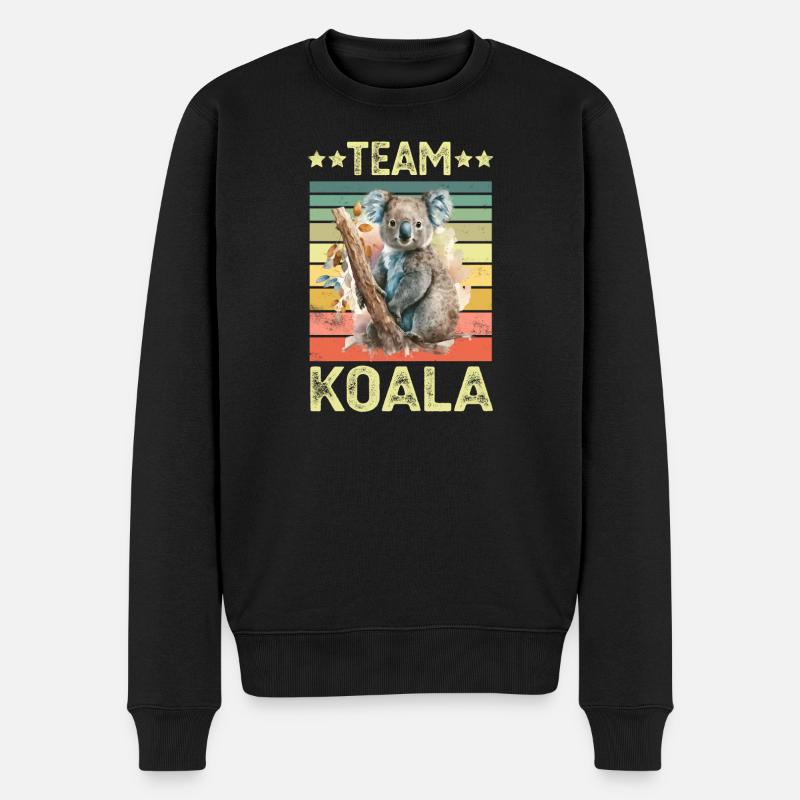 Koala Koala Ours - Pull Premium bio Homme - noir