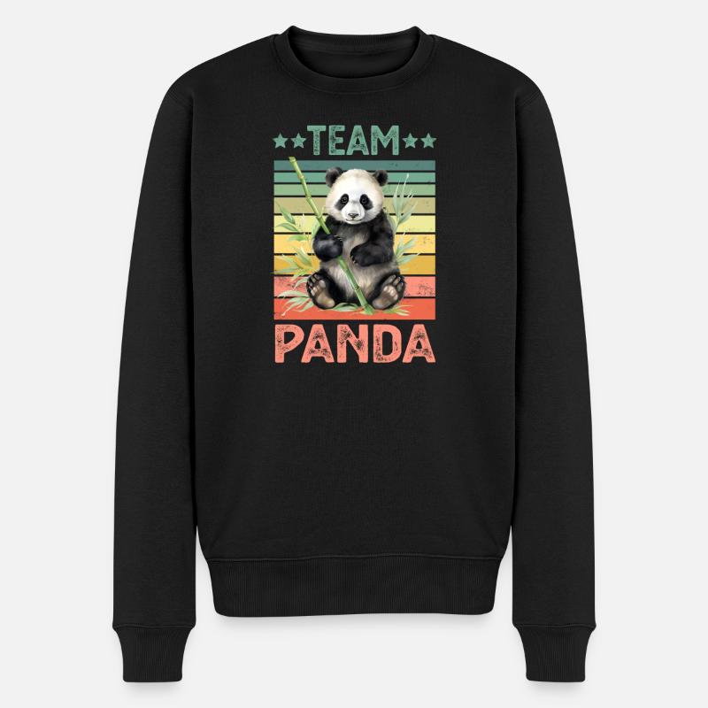 Panda Panda Ours - Pull Premium bio Homme - noir