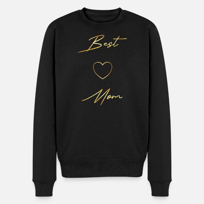 Best Mom gold Design - Männer Premium Bio Pullover - Schwarz