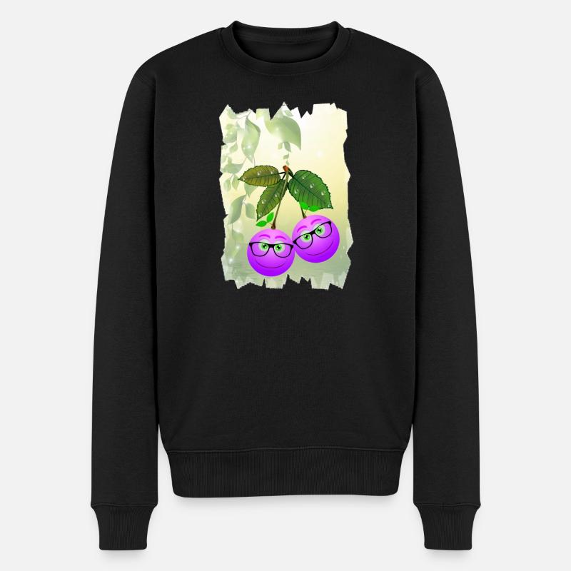 Brillenbeeren - Männer Premium Bio Pullover - Schwarz