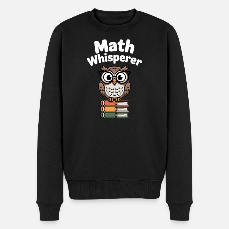 Mathe-Flüsterer - Männer Premium Bio Pullover - Schwarz