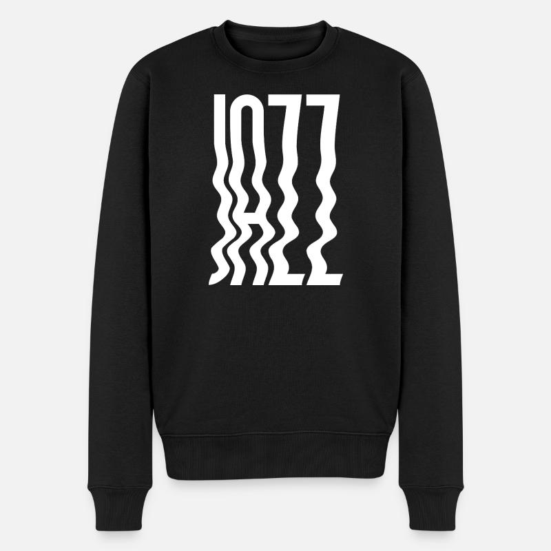 Logo abstrait Wavy Jazz - Pull Premium bio Homme - noir