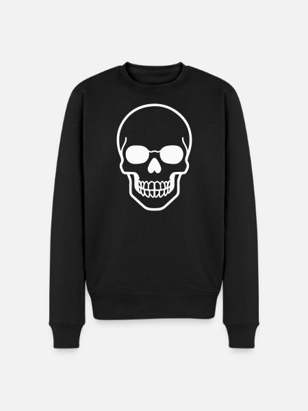 Minimalist skull design - Men's Premium Organic Jumper - black