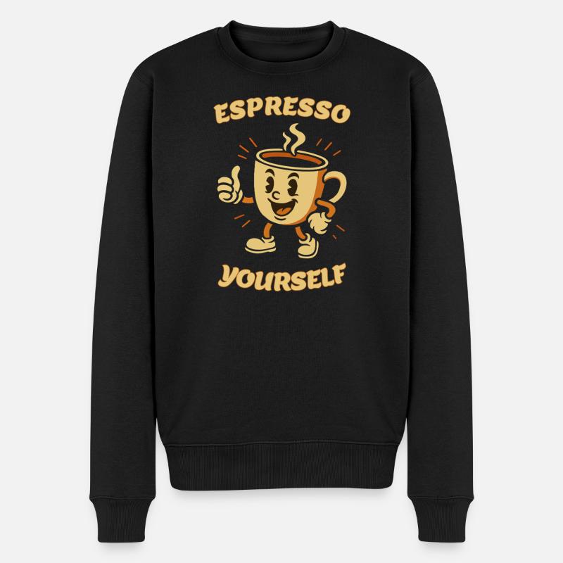 Espresso vous-même - Pull Premium bio Homme - noir
