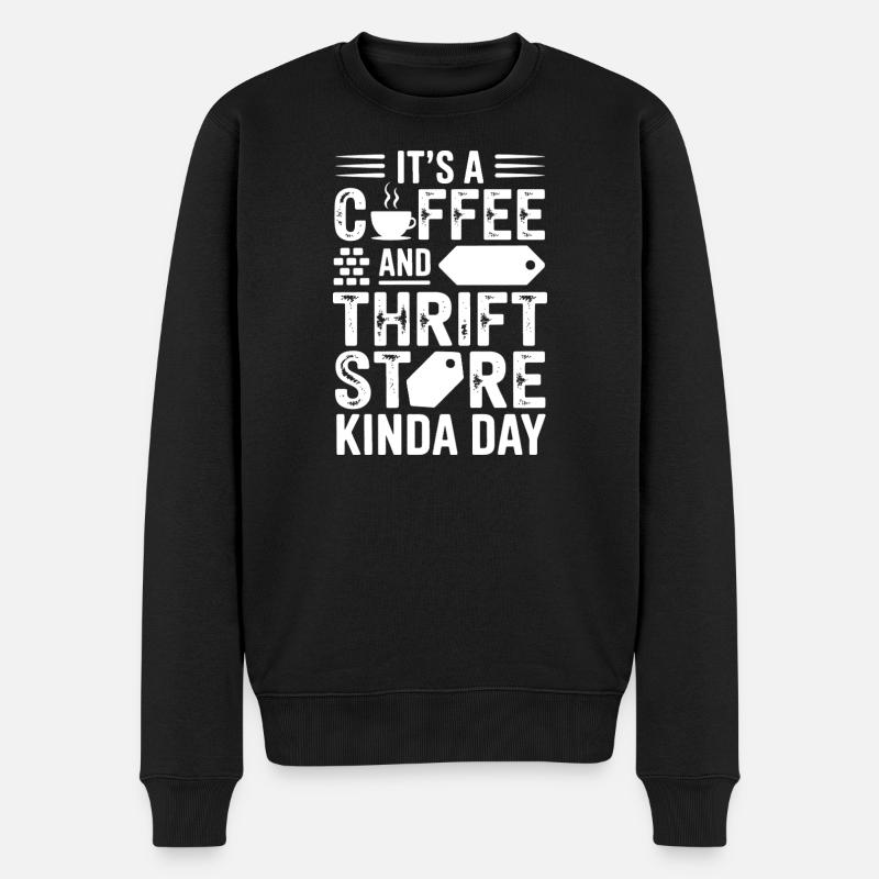 Journée café et friperie - Pull Premium bio Homme - noir