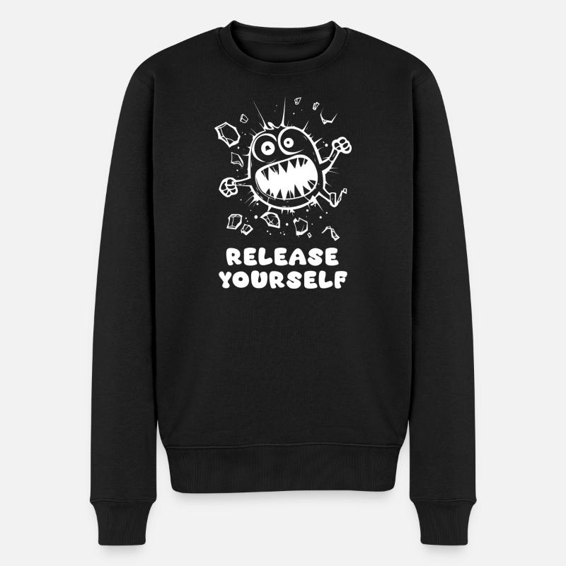 Release Yourself - Männer Premium Bio Pullover - Schwarz