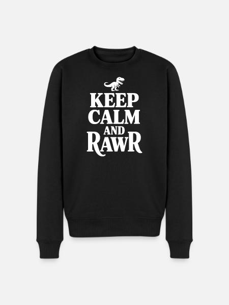 Keep Calm And Rawr - Men's Premium Organic Jumper - black