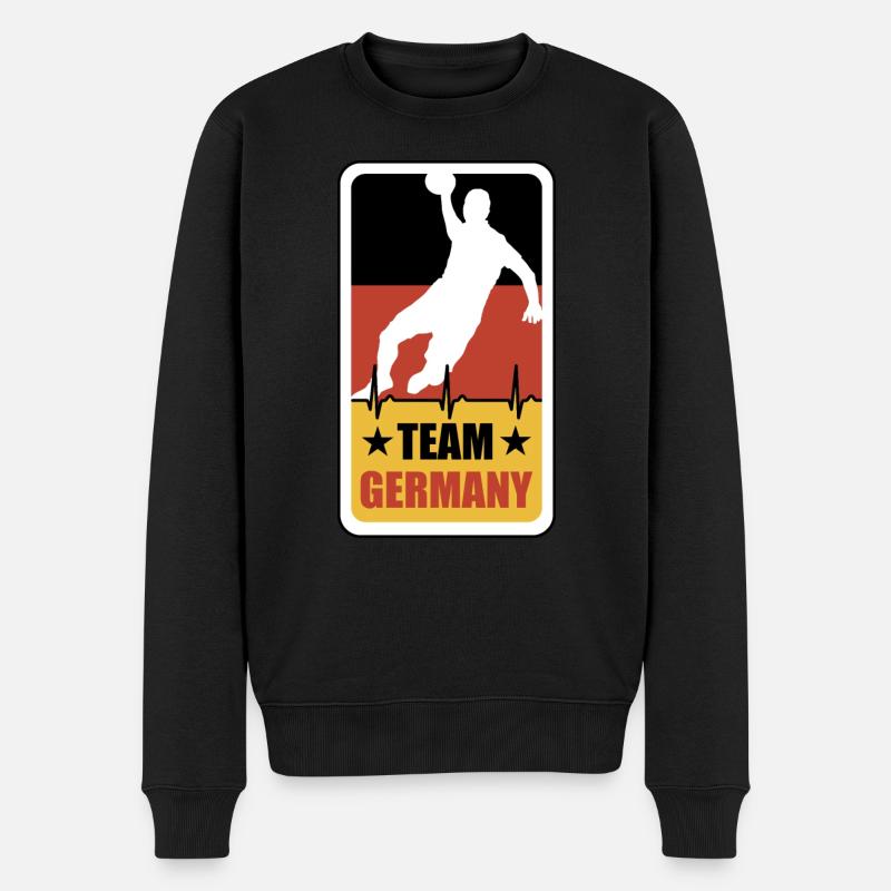 Handball - Team Germany - Herzkurve - Männer Premium Bio Pullover - Schwarz
