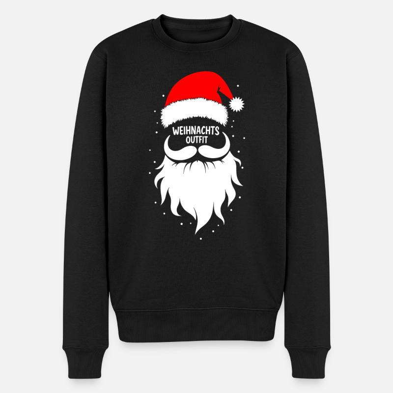 Weihnachts Outfit - Männer Premium Bio Pullover - Schwarz