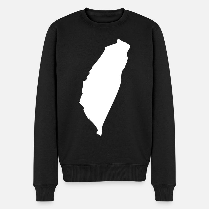 Taïwan carte drapeau - Pull Premium bio Homme - noir