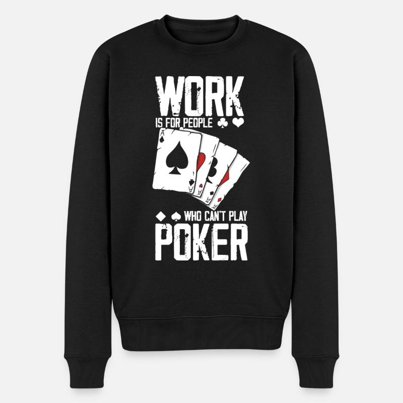 Poker - Pull Premium bio Homme - noir