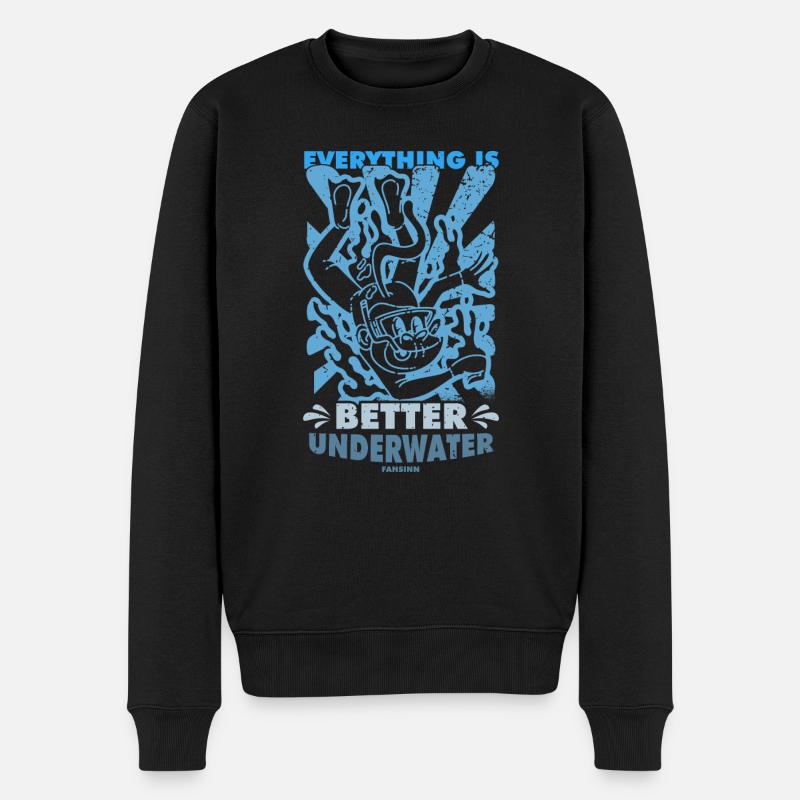 Tauchen Scuba Tauchlehrer Urlaub Sommer Geschenk - Männer Premium Bio Pullover - Schwarz