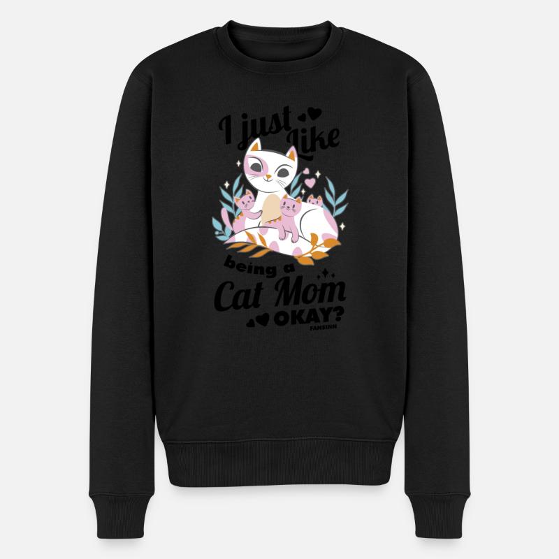 Maman chat - Pull Premium bio Homme - noir
