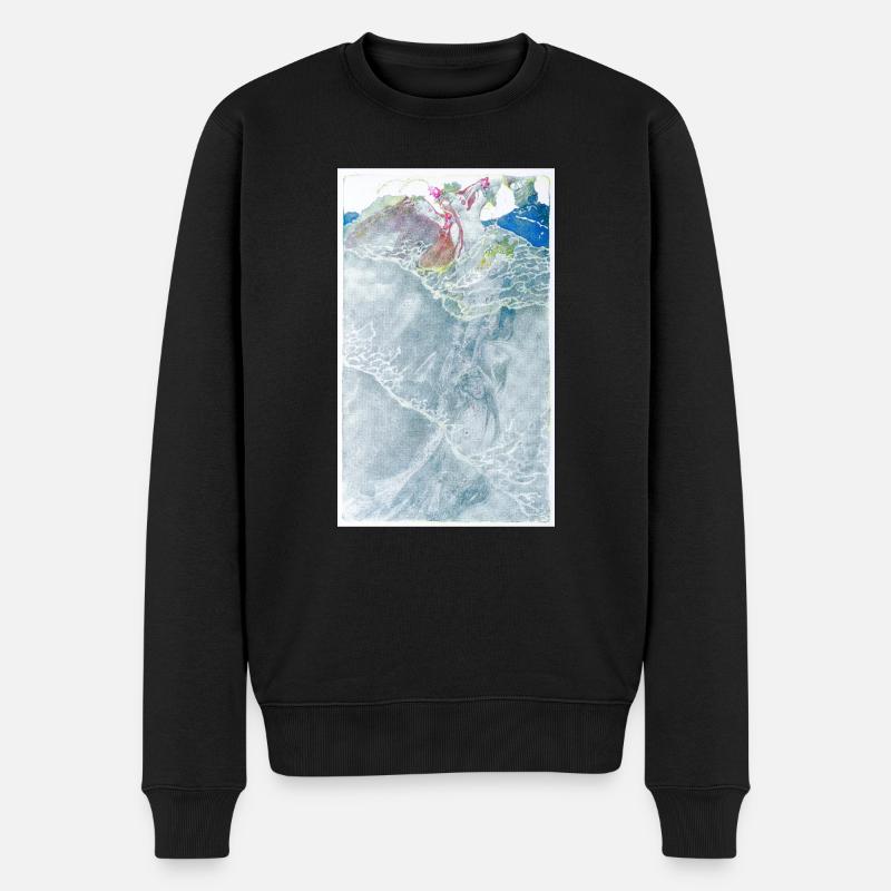 Nixen - Männer Premium Bio Pullover - Schwarz