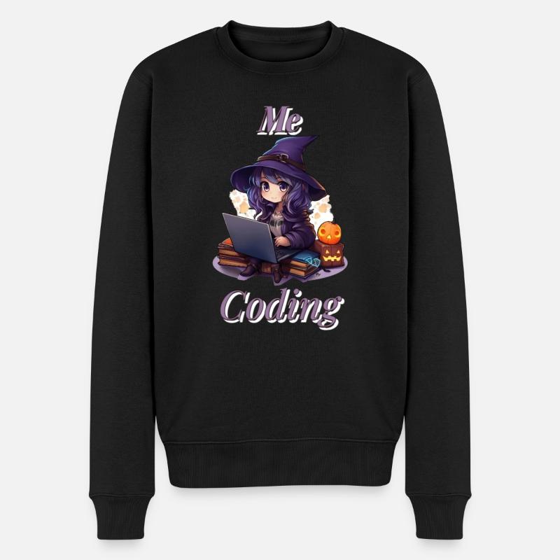 « WitchCode: Design inspiré de l’anime » - Pull Premium bio Homme - noir