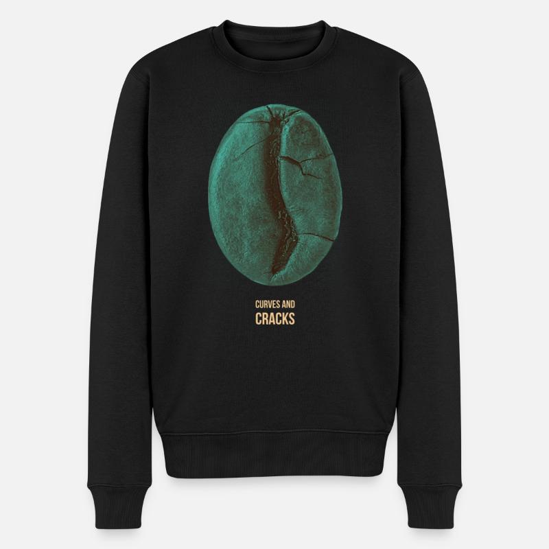 Curves & Cracks - Männer Premium Bio Pullover - Schwarz