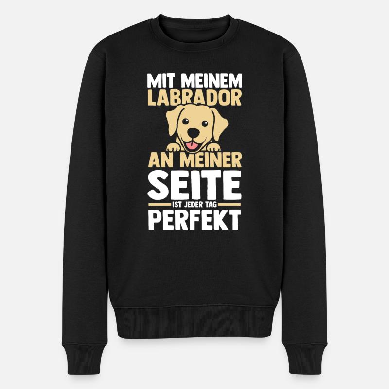 Hund Labrador - Männer Premium Bio Pullover - Schwarz