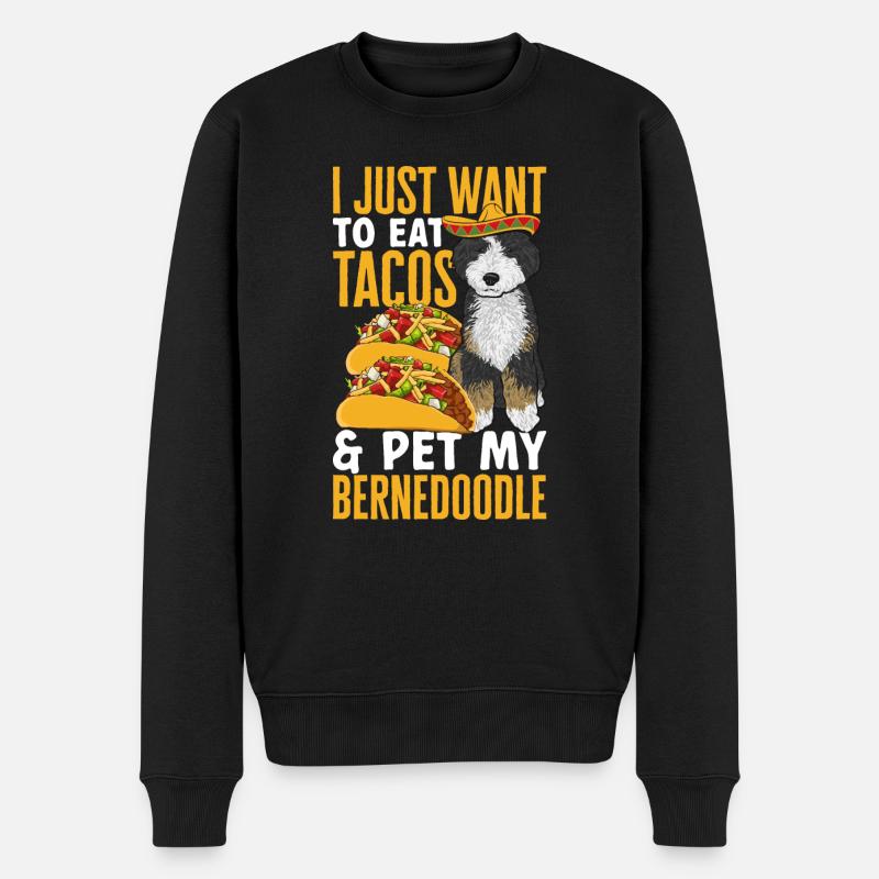Bernedoodle Hund - Männer Premium Bio Pullover - Schwarz