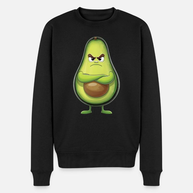 Avocado - Männer Premium Bio Pullover - Schwarz