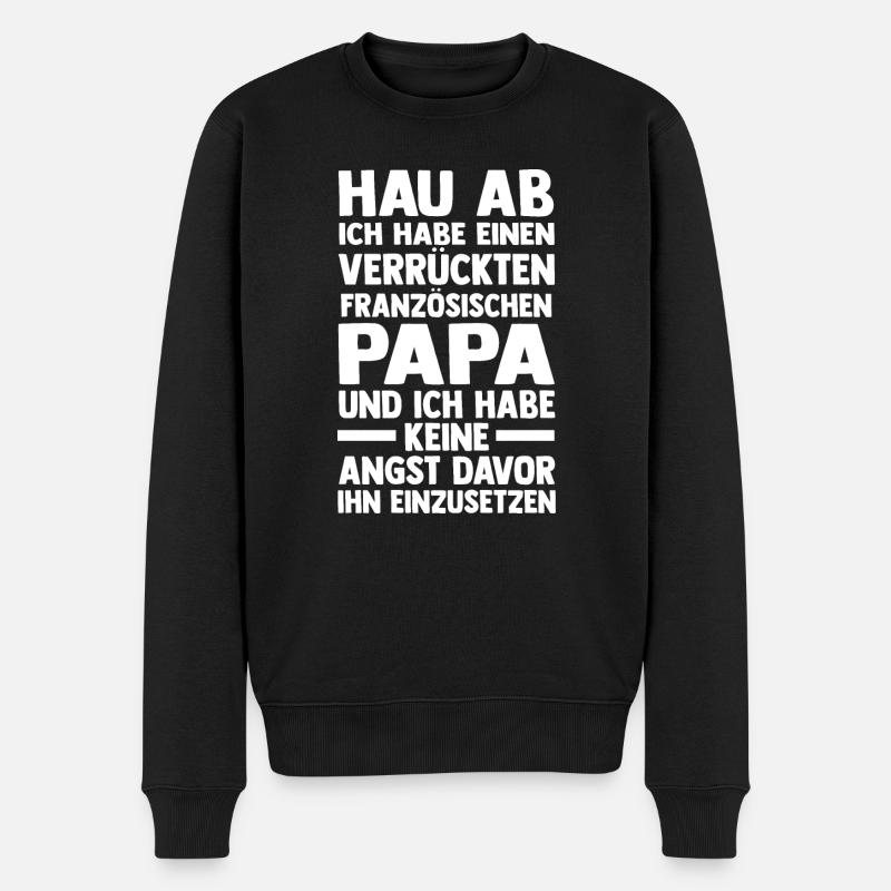 Français papa papa papa - Pull Premium bio Homme - noir