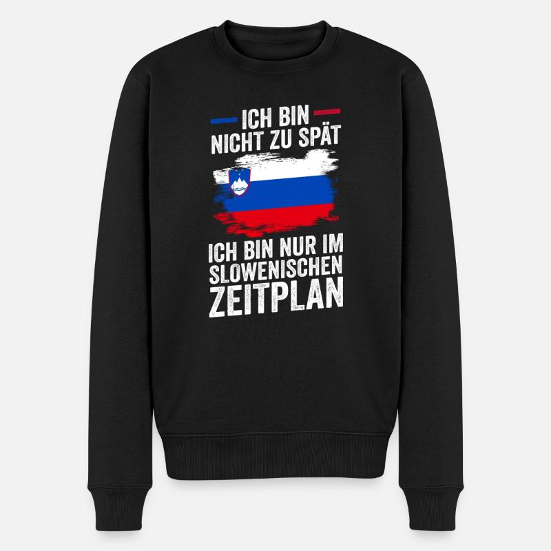 Slovènes Slovénie - Pull Premium bio Homme - noir