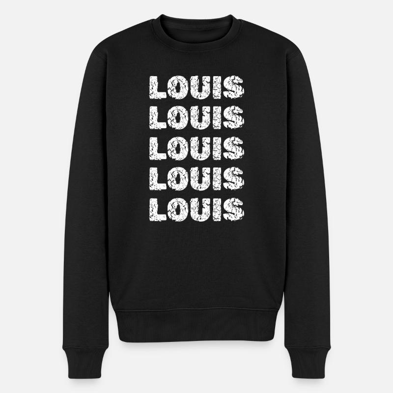 Louis als Louis - Männer Premium Bio Pullover - Schwarz