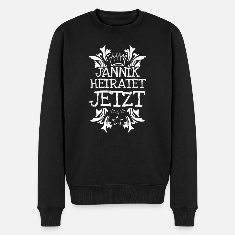 Bachelor Jannik - Männer Premium Bio Pullover - Schwarz