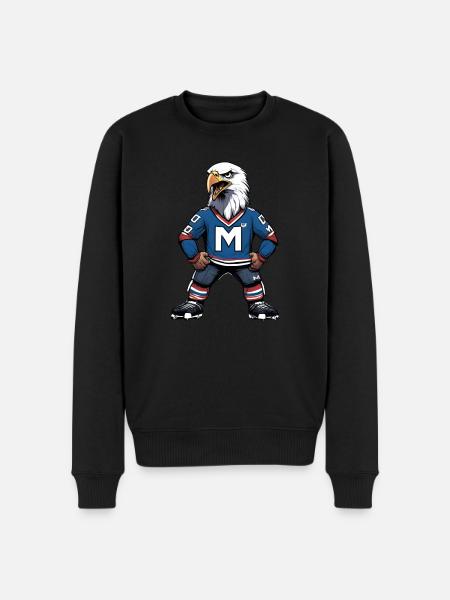 Proud eagle with letter M - Men's Premium Organic Jumper - black