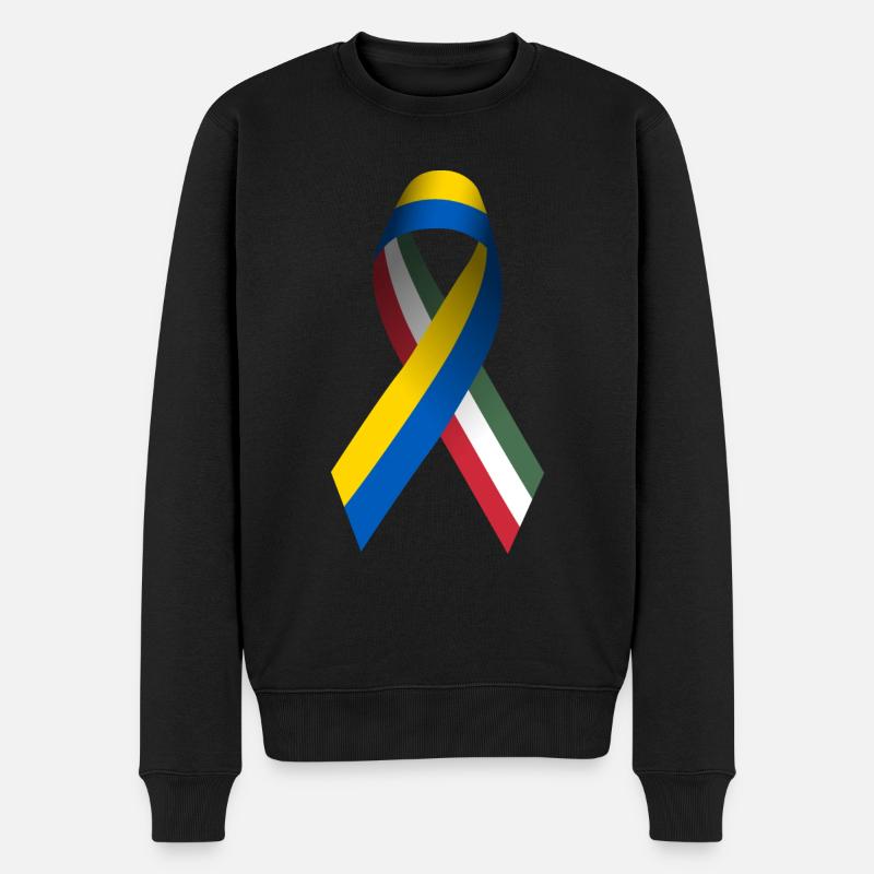 Ungarn für Frieden in der Ukraine - Männer Premium Bio Pullover - Schwarz