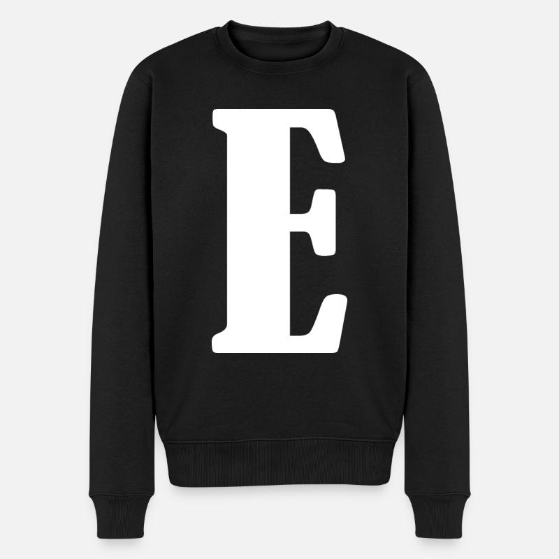 E - Männer Premium Bio Pullover - Schwarz