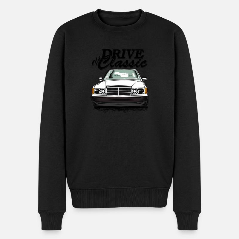 W201 190E drive the classic - Männer Premium Bio Pullover - Schwarz