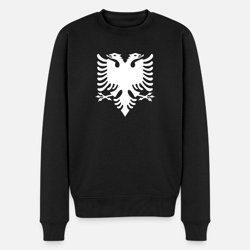 albanisch adler kosovo albania Albanian Eagle - Männer Premium Bio Pullover - Schwarz