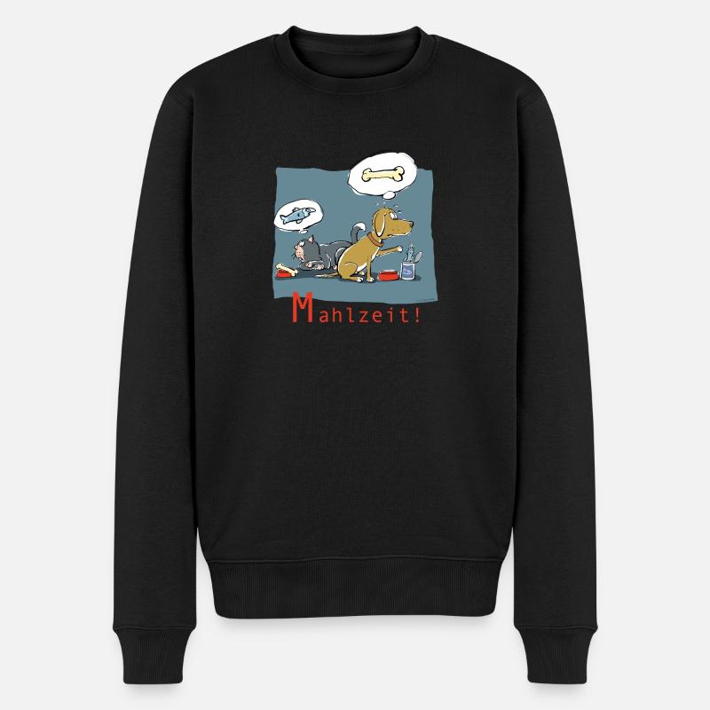 Mahlzeit! - Männer Premium Bio Pullover - Schwarz