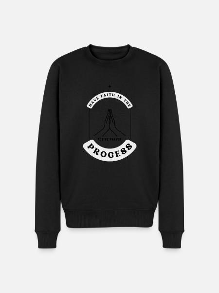 Active Prayer Praying Christianity Gift - Men's Premium Organic Jumper - black