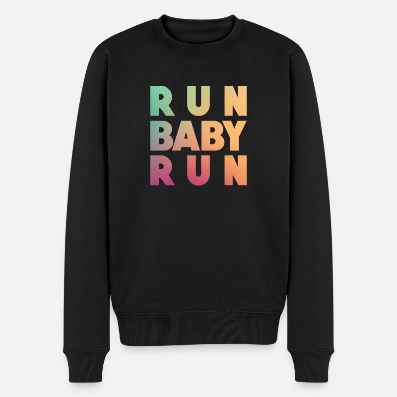 Run Baby Run - Pull Premium bio Homme - noir