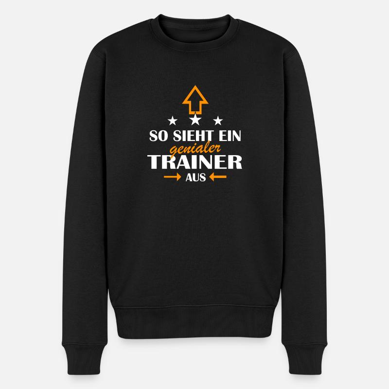 GENIALER Trainer - Männer Premium Bio Pullover - Schwarz