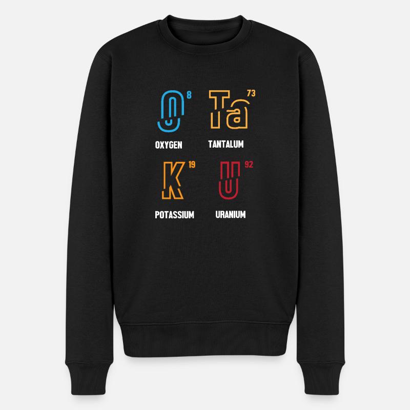 Periodensystem - Männer Premium Bio Pullover - Schwarz
