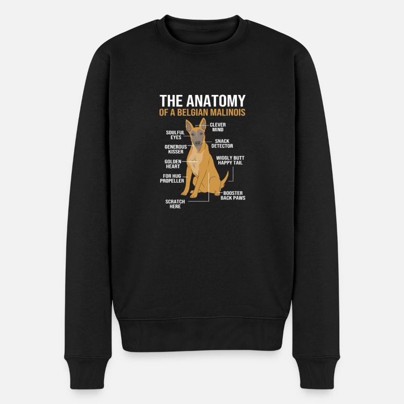 Belgischer Malinois - Männer Premium Bio Pullover - Schwarz